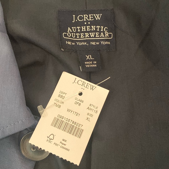 Men's NWT J. Crew raincoat quiet luxury XL professional minimalist neutral - Picture 3 of 12